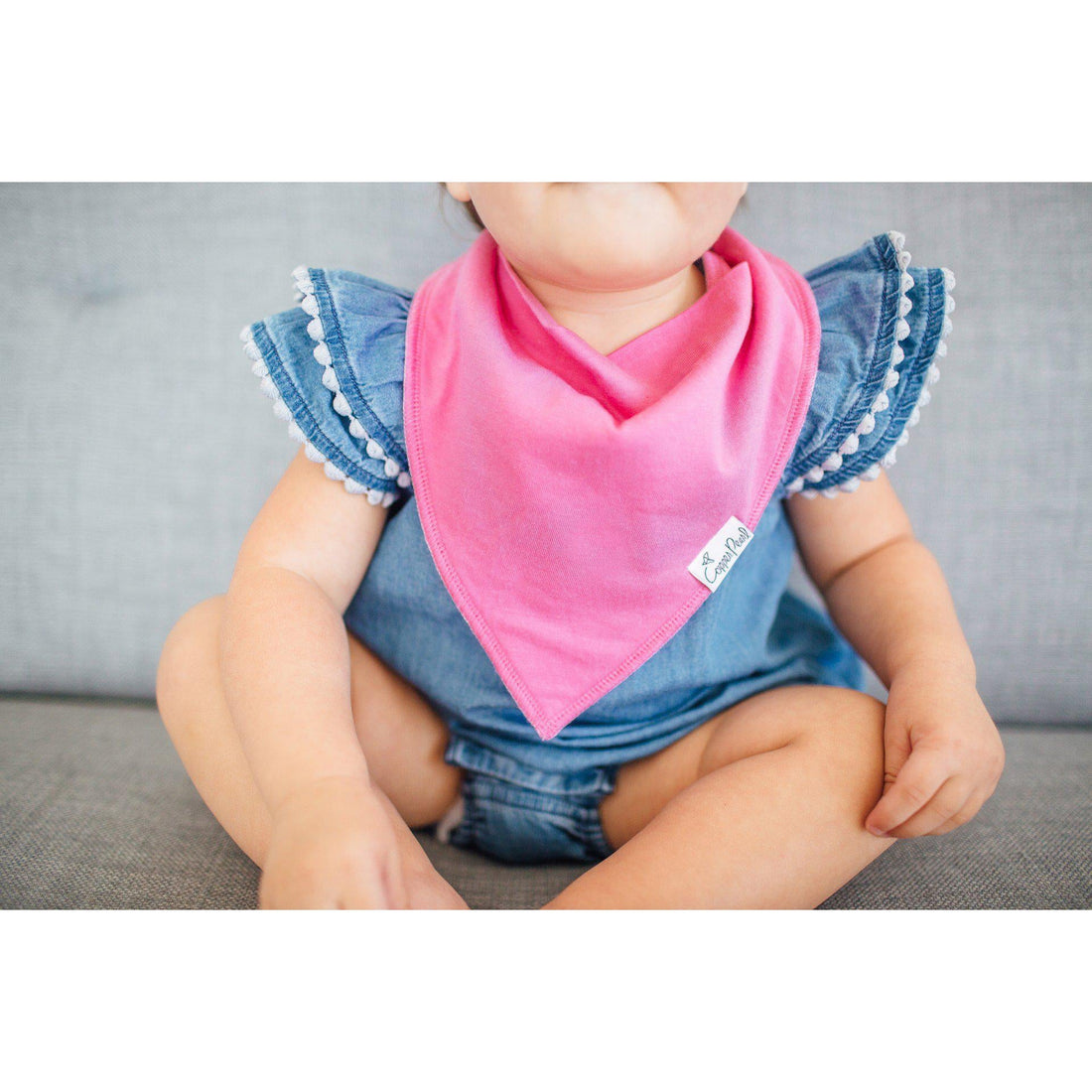 Jewel Baby Bandana Drool Bibs-Bibs-Copper Pearl-Hot Pink Solid (Jewel)-bluebird baby & kids