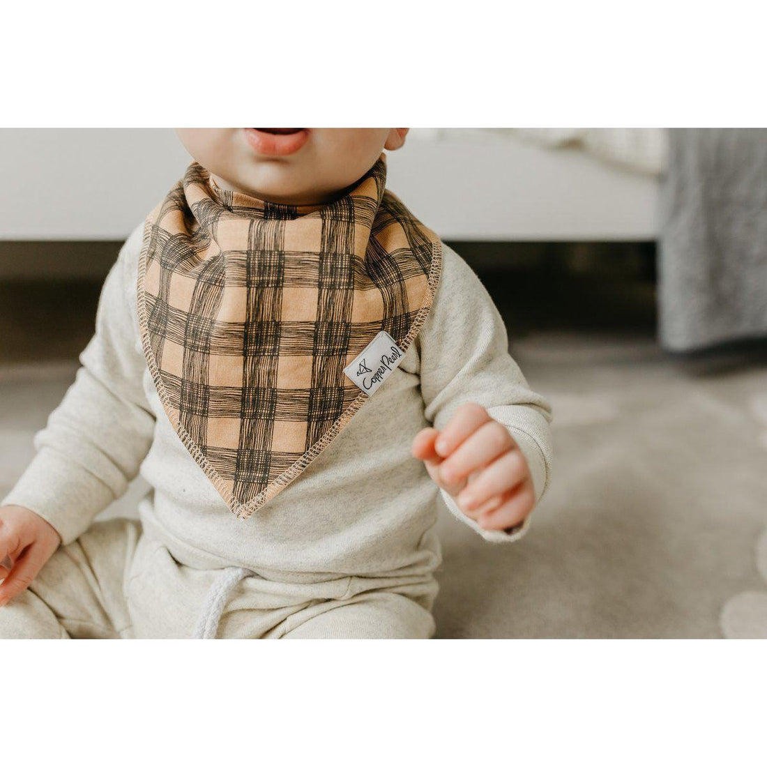 Jo Baby Bandana Drool Bibs-Bibs-Copper Pearl-Brown Fence (Jo)-bluebird baby & kids