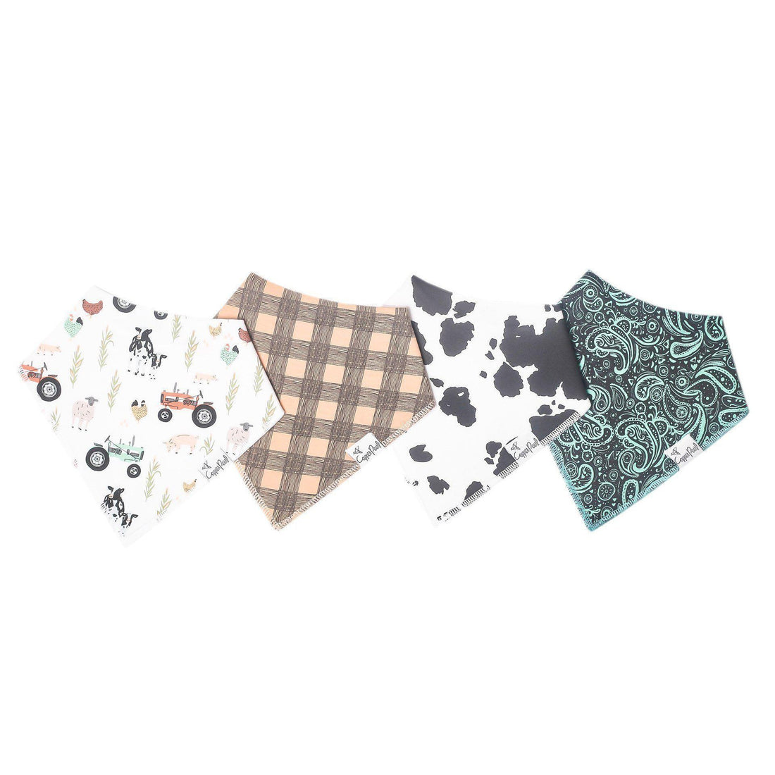 Jo Baby Bandana Drool Bibs-Bibs-Copper Pearl-Brown Fence (Jo)-bluebird baby & kids