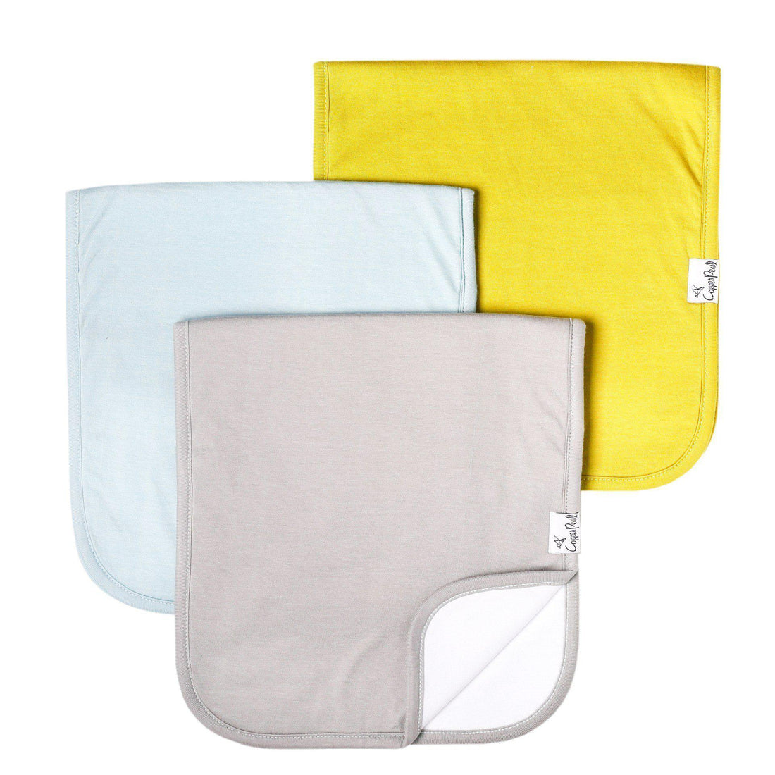 Stone Burp Cloths (3-Pack)-Burp Cloths-Copper Pearl-bluebird baby & kids
