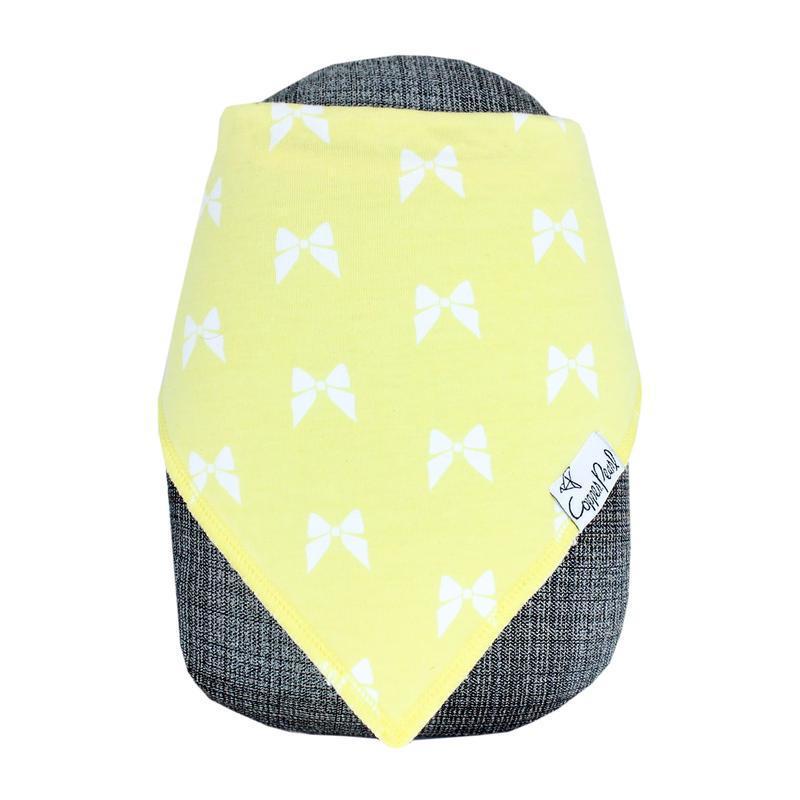 Yellow Bows Drool Bib-Bibs-Copper Pearl-bluebird baby & kids