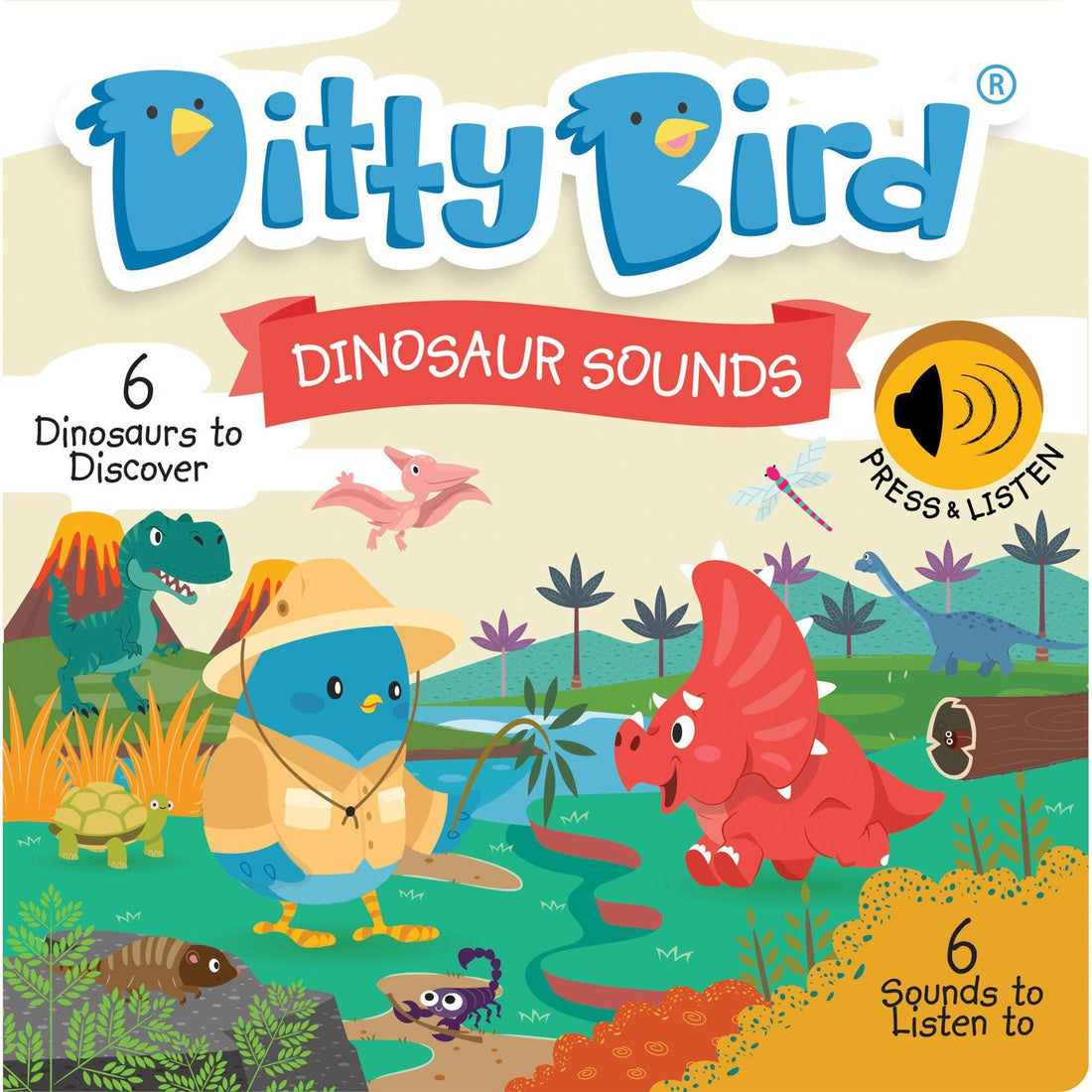 Ditty Bird Dinosaur Sounds-Baby Activity Toys-Ditty Bird-bluebird baby & kids
