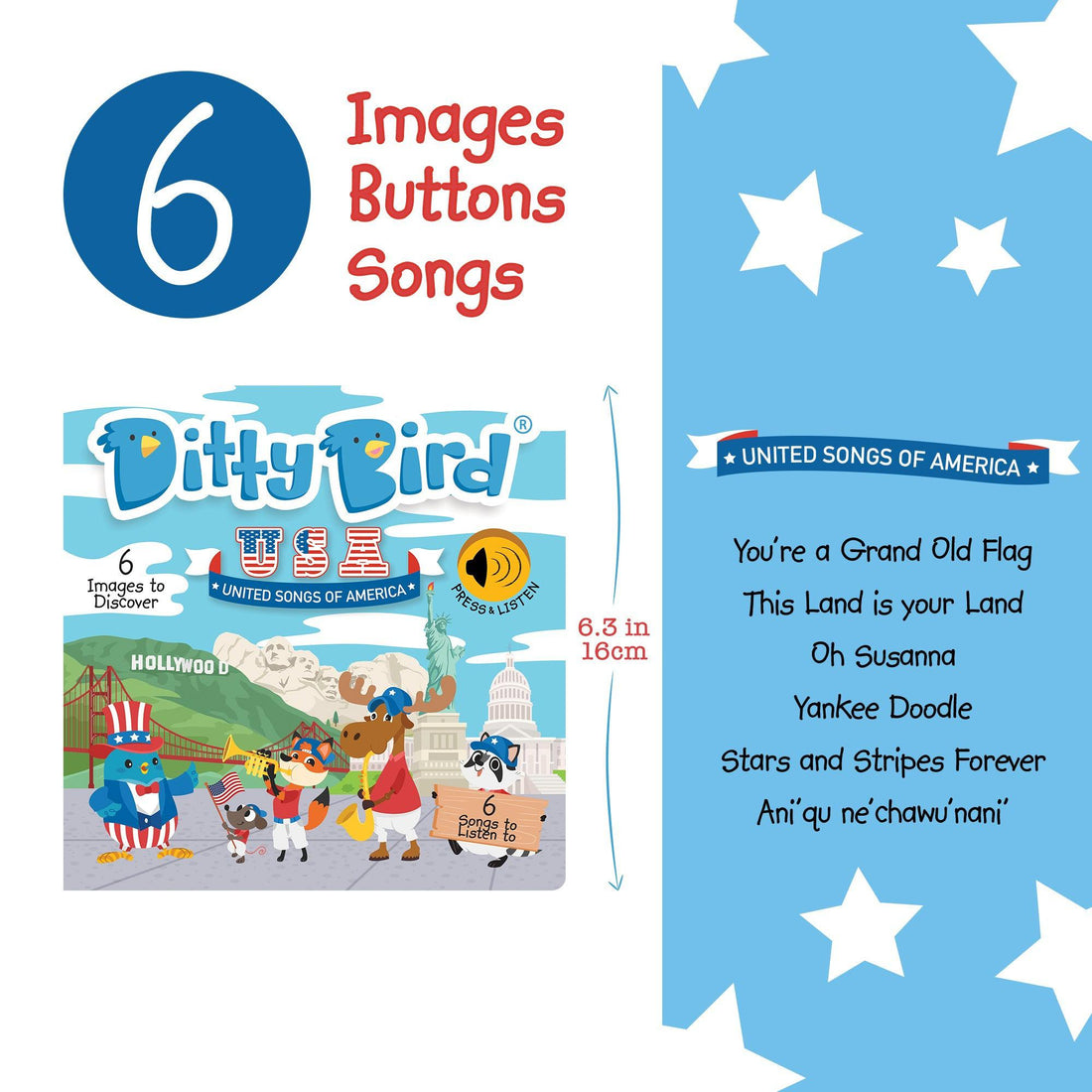 Ditty Bird United Songs of America-Baby Activity Toys-Ditty Bird-bluebird baby & kids
