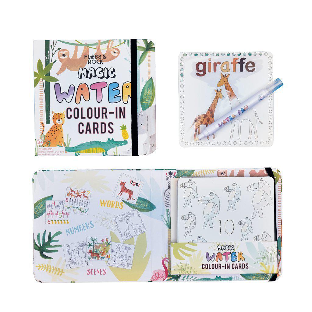 Jungle Magic Water Cards-Toys-Floss & Rock-bluebird baby & kids