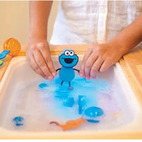 Cookie Monster Sesame Street GloPal Character + 2 cubes-Bath Toys-GloPals-bluebird baby & kids