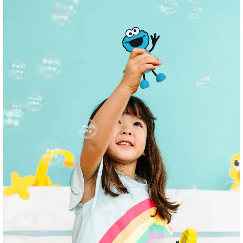 Cookie Monster Sesame Street GloPal Character + 2 cubes-Bath Toys-GloPals-bluebird baby & kids