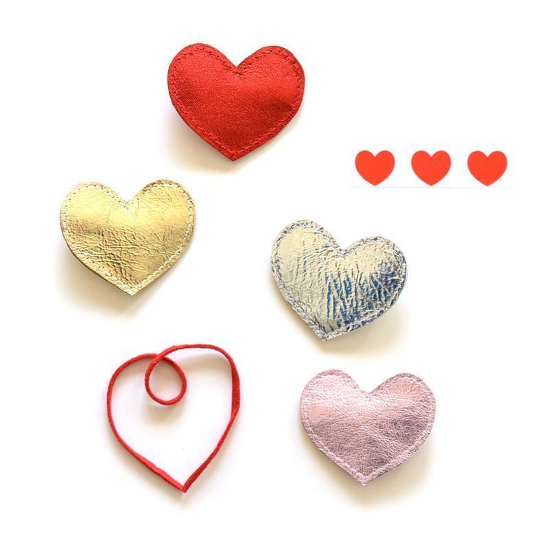 Big Heart Clips-Hair Accessories-Hello Shiso-Gold-bluebird baby & kids