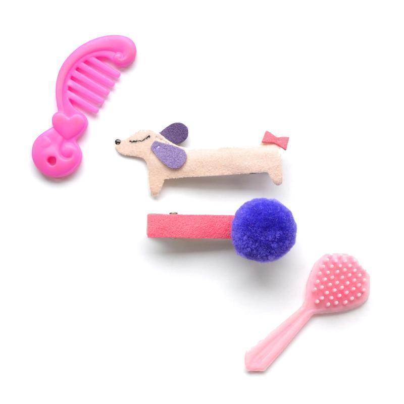 Puppy Pom Clips-Hair Clips & Barrettes-Hello Shiso-bluebird baby & kids