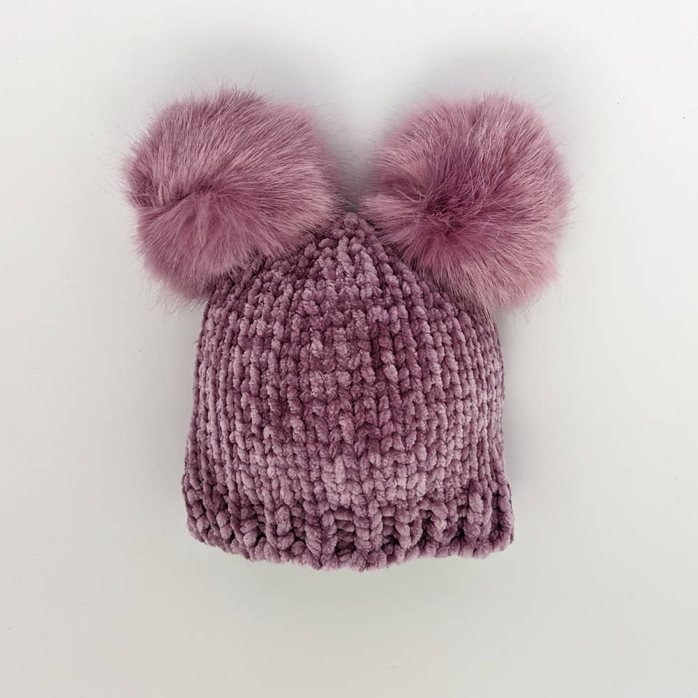 Wisteria Chenille Beanie Hat-Hats-Huggalugs-Newborn-bluebird baby & kids