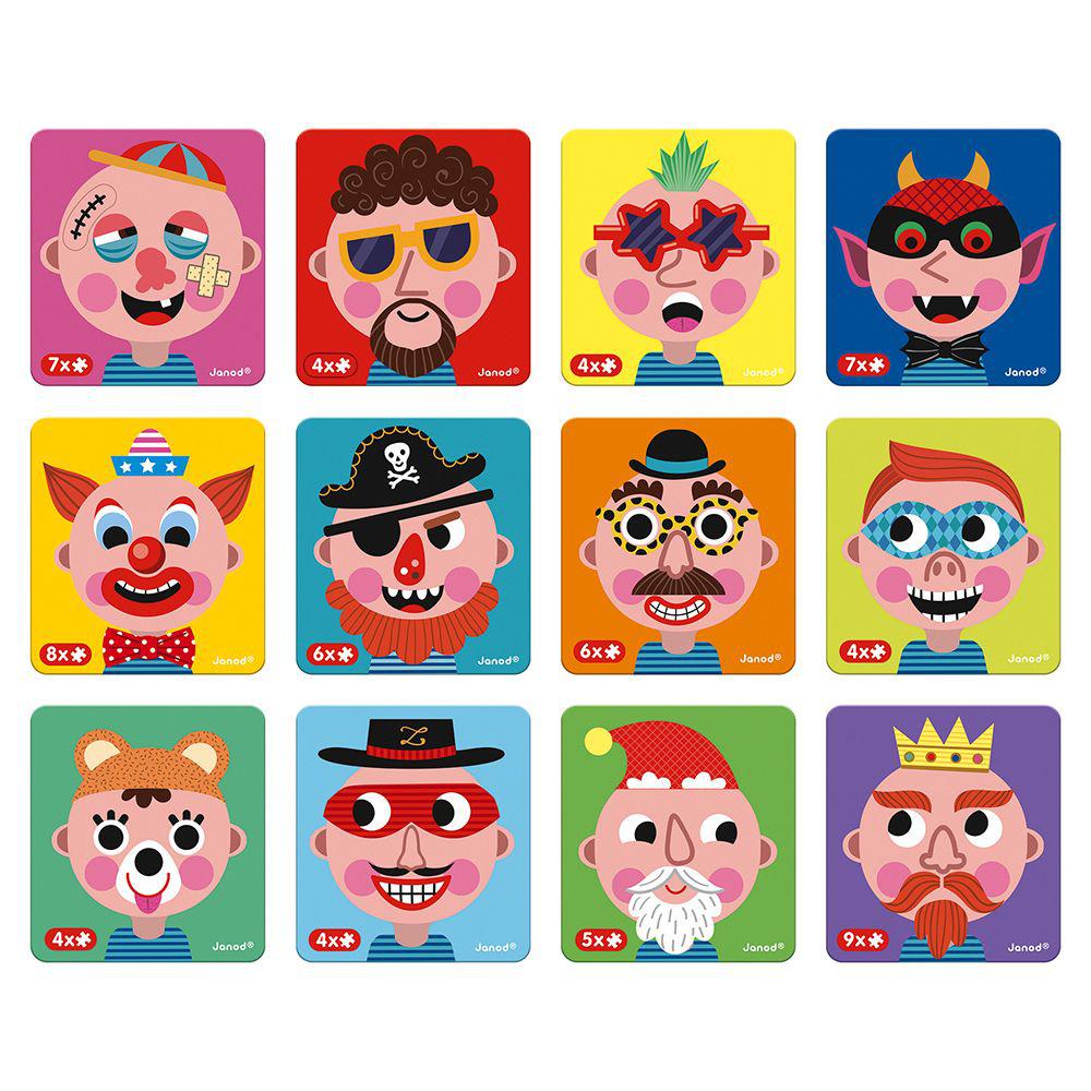 Boy's Crazy Faces Magnetibook-Activity Book-Janod-bluebird baby & kids