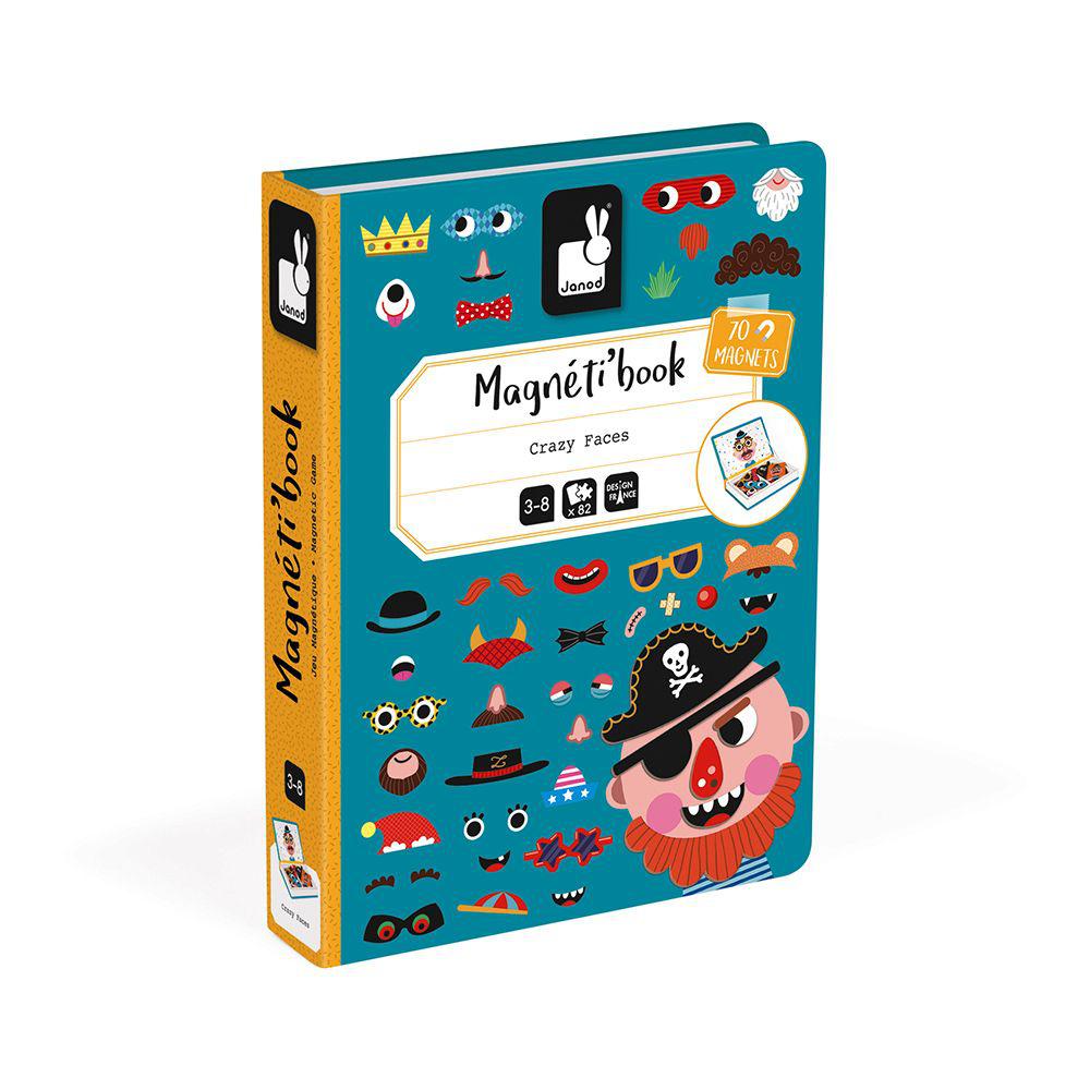 Boy's Crazy Faces Magnetibook-Activity Book-Janod-bluebird baby & kids