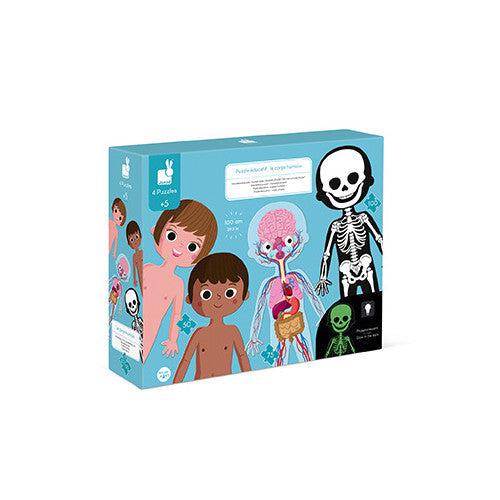Human Body Educational Puzzle - 100 Piece Puzzle-Puzzles-Janod-bluebird baby & kids