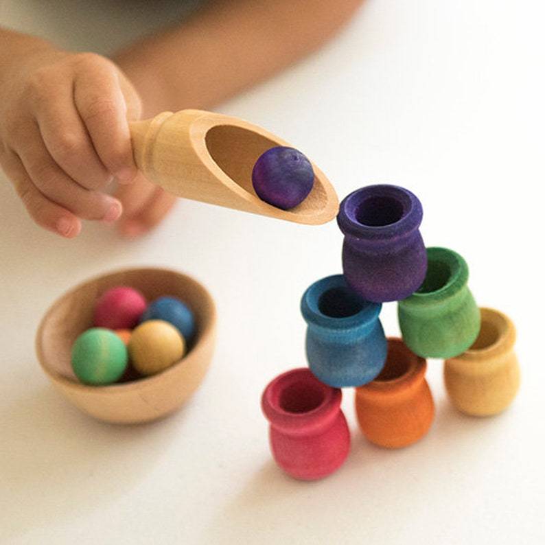 Bean Pot & Ball Sorting Set-Montessori-Legacy Learning Academy-bluebird baby & kids