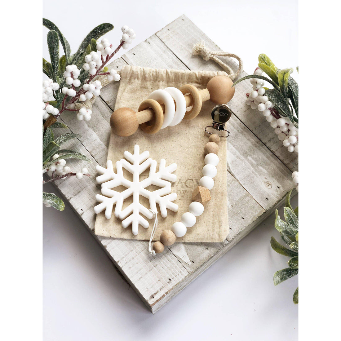 Snowflake Baby Gift Set-Montessori-Legacy Learning Academy-bluebird baby & kids