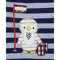 Pengiun Applique Baby Top-Baby & Toddler Tops-Lilly + Sid-0-3 M-bluebird baby & kids