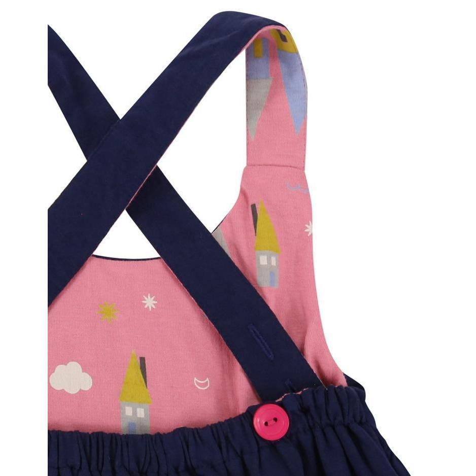 Pink and Swan Reversible Dress-Dresses-Lilly + Sid-18-24 M-bluebird baby & kids