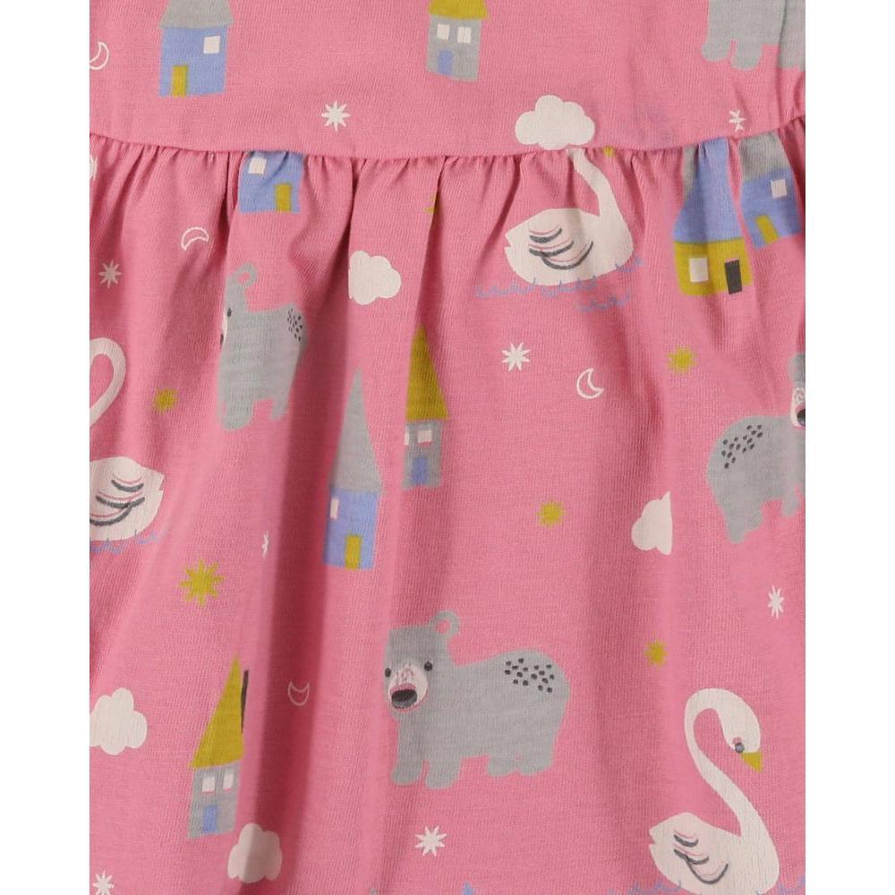 Pink and Swan Reversible Dress-Dresses-Lilly + Sid-18-24 M-bluebird baby & kids