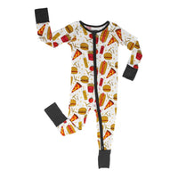 Fast Foodie Bamboo Viscose Zippy-Pajamas-Little Sleepies-Newborn-bluebird baby & kids