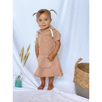 Kids' French Terry Hoodie Dress-Baby & Toddler Dresses-Loved Baby-Adobe-12-18m-bluebird baby & kids
