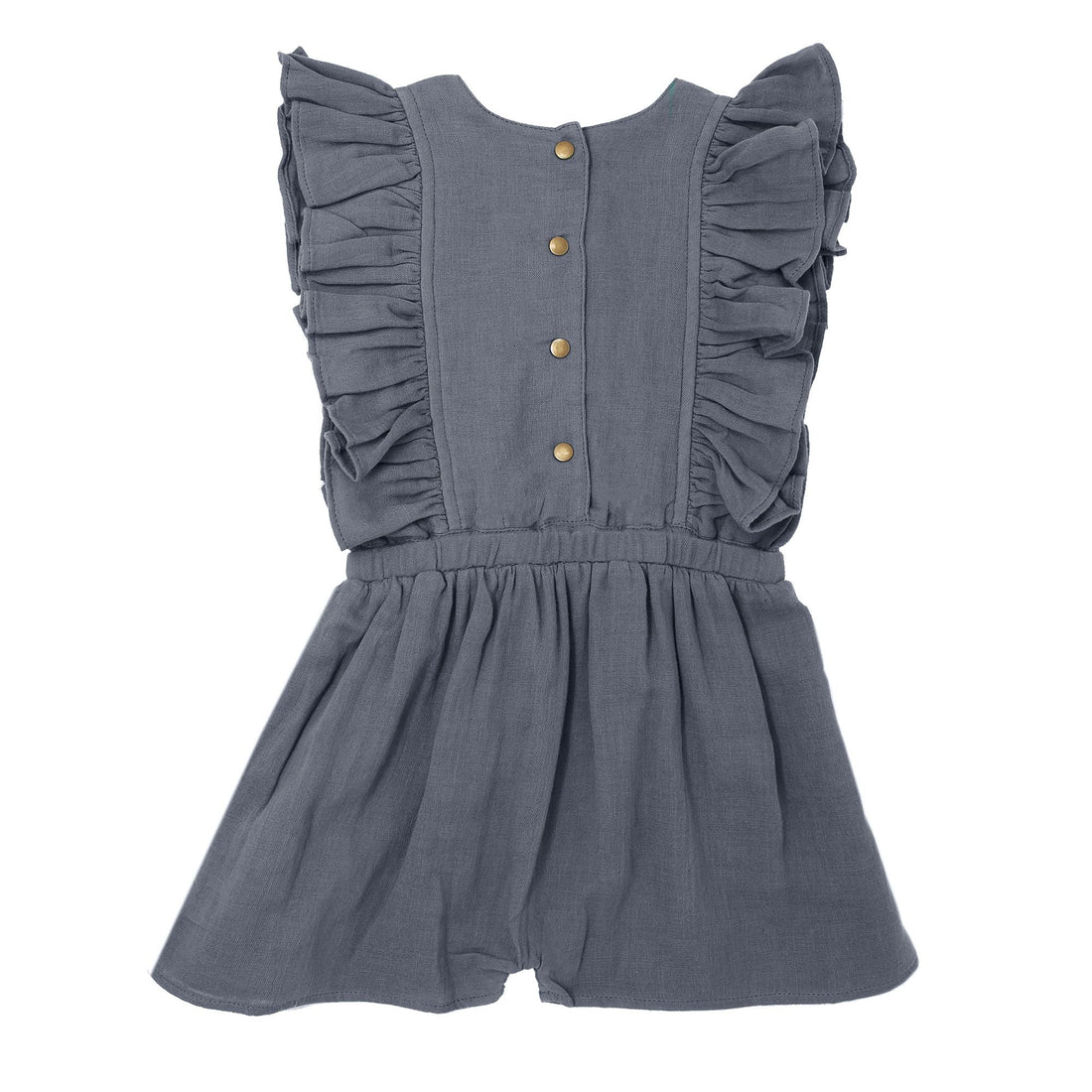 Kids' Muslin Ruffle Jumper-Bodysuits-Loved Baby-2T-Moonstone-bluebird baby & kids
