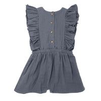 Kids' Muslin Ruffle Jumper-Bodysuits-Loved Baby-2T-Moonstone-bluebird baby & kids