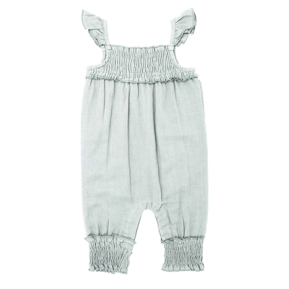 Kids Organic Muslin Sleeveless Romper-Bodysuits-Loved Baby-2T-Green Tea-bluebird baby & kids