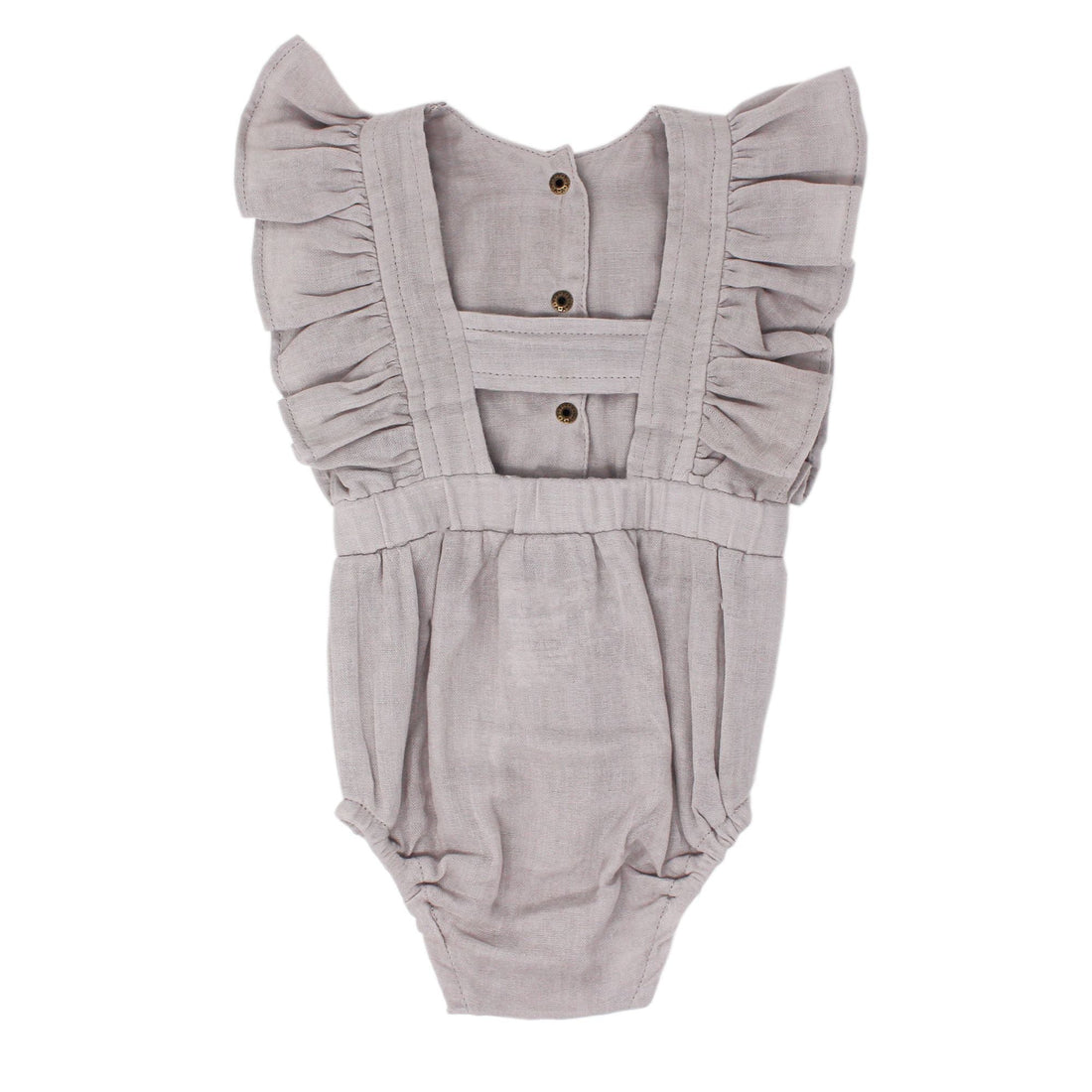 Muslin Ruffle Bodysuit-Bodysuits-Loved Baby-3-6 M-Cloud Grey-bluebird baby & kids