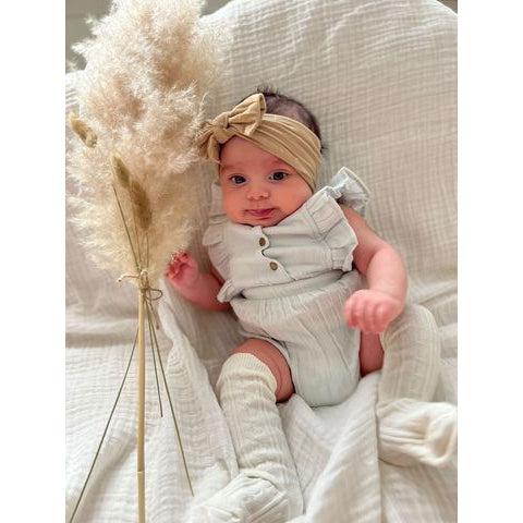 Muslin Ruffle Bodysuit-Bodysuits-Loved Baby-3-6 M-Cloud Grey-bluebird baby & kids