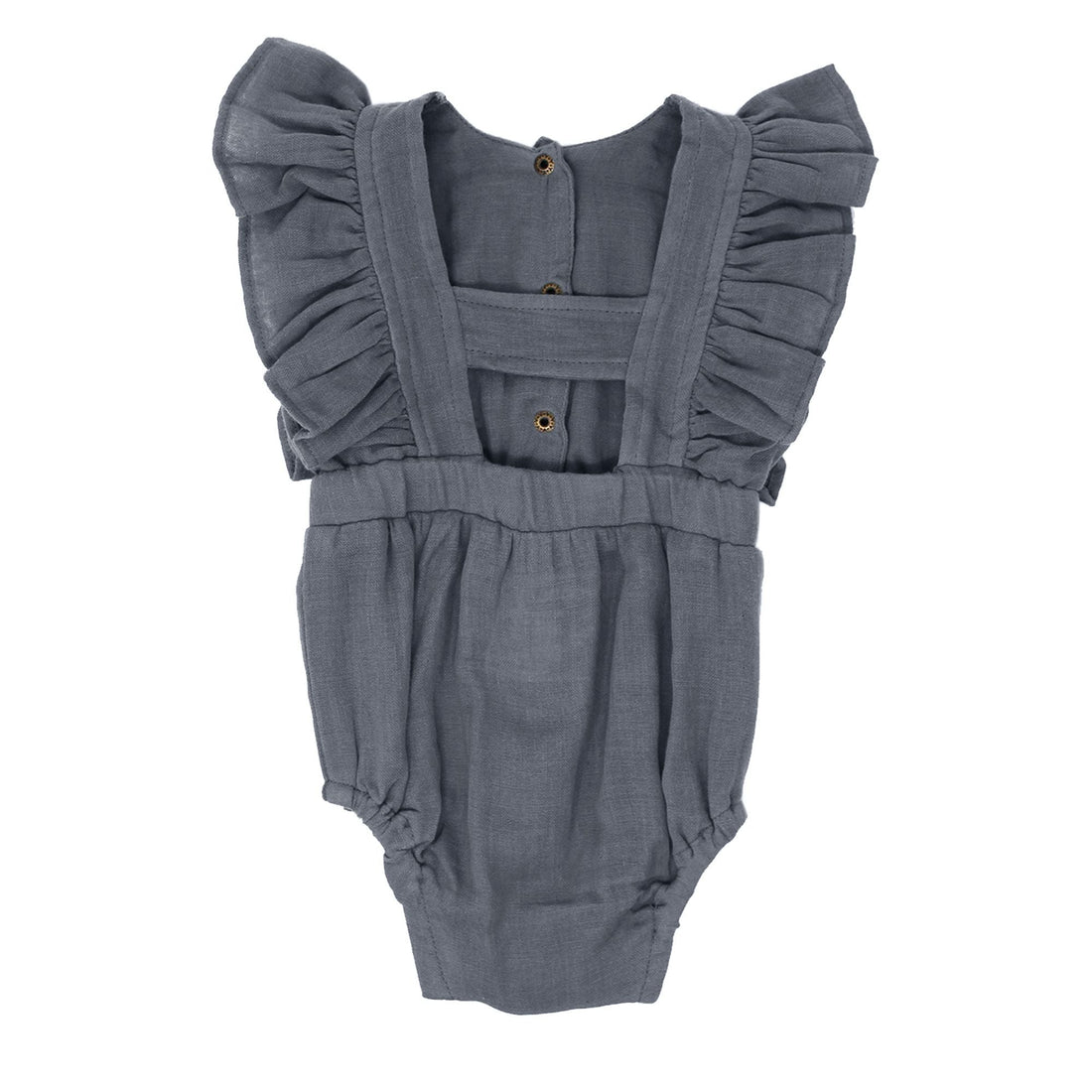 Muslin Ruffle Bodysuit-Bodysuits-Loved Baby-3-6 M-Cloud Grey-bluebird baby & kids