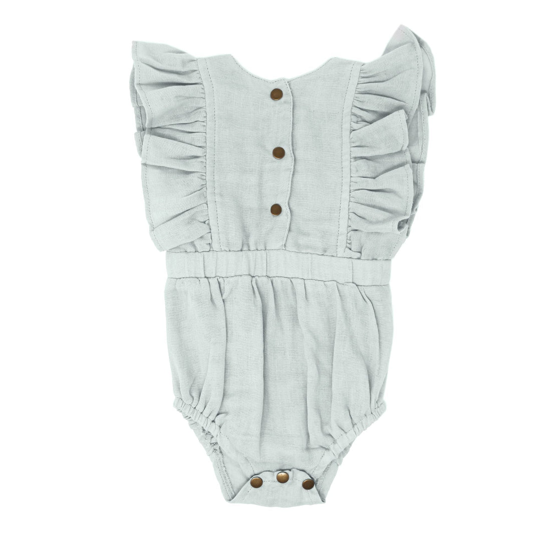 Muslin Ruffle Bodysuit-Bodysuits-Loved Baby-3-6 M-Green Tea-bluebird baby & kids