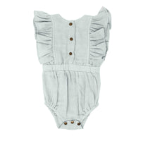 Muslin Ruffle Bodysuit-Bodysuits-Loved Baby-3-6 M-Green Tea-bluebird baby & kids