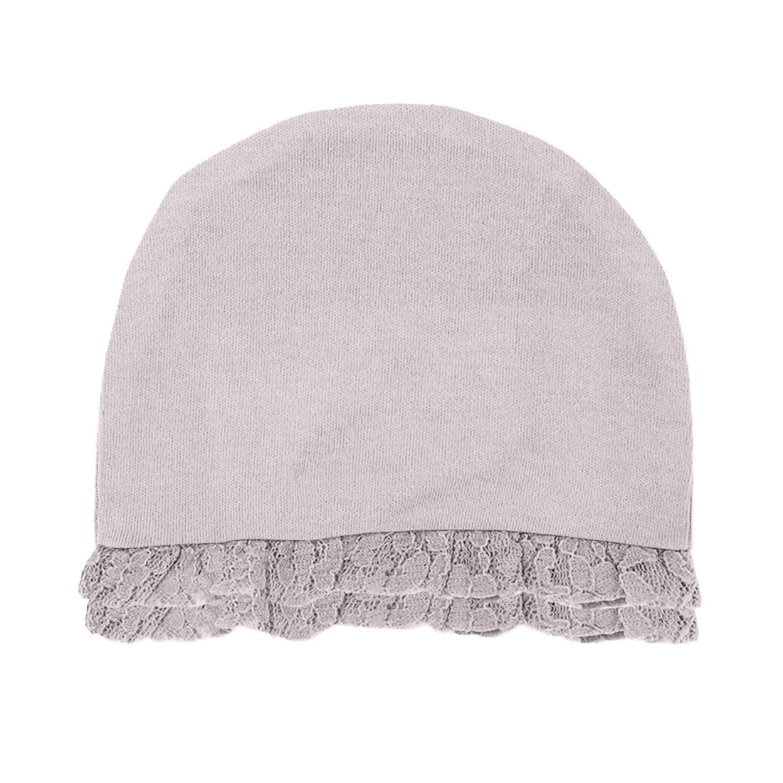 Organic Fog Gray Lace Ruffle Cap-Hats-Loved Baby-0-3 M-Gray-bluebird baby & kids