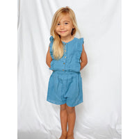 Organic Kids' Muslin Ruffle Bodysuit-Bodysuits-Loved Baby-2T-Pacific Blue-bluebird baby & kids