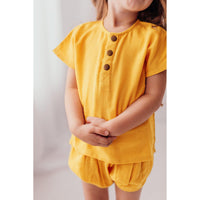 Organic Muslin Infant Snap Top-Tops & Tees-Loved Baby-3-6 M-Pacific Blue-bluebird baby & kids