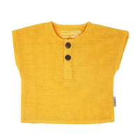 Organic Muslin Infant Snap Top-Tops & Tees-Loved Baby-3-6 M-Saffron Yellow-bluebird baby & kids