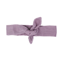 Organic Muslin Tie Headband-Headbands-Loved Baby-0-6 M-Amethyst-bluebird baby & kids