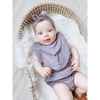 Organic Muslin Tie Headband-Headbands-Loved Baby-0-6 M-Pacific-bluebird baby & kids