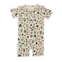 Organic Printed Short Sleeve Romper-Rompers-Loved Baby-6-9 M-Don't Bug Me!-bluebird baby & kids