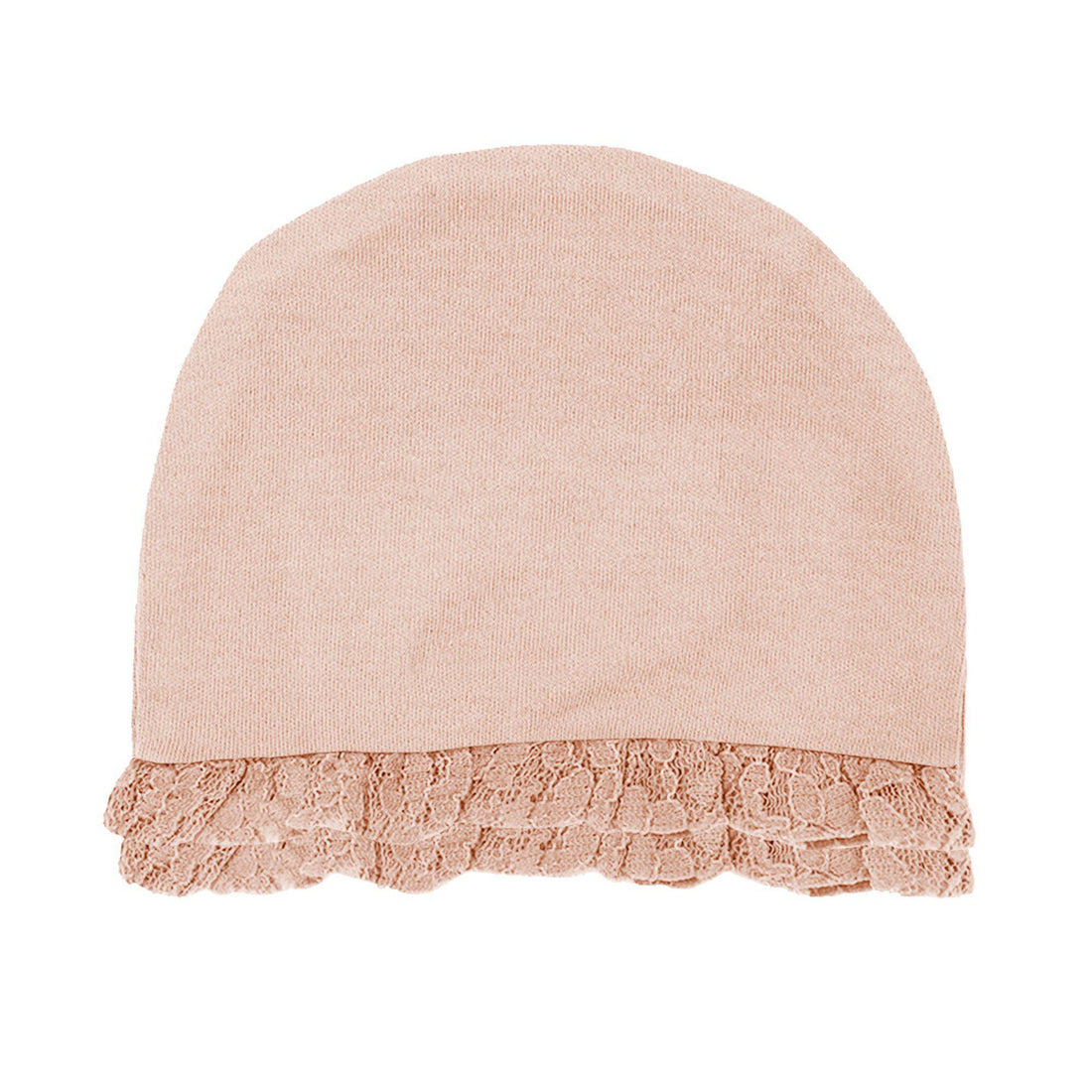 Organic Rosewater Pink Lace Ruffle Cap-Hats-Loved Baby-0-3 M-Rosewater Pink-bluebird baby & kids
