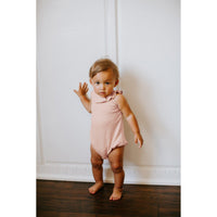 Organic Sleeveless Ruffle Bodysuit-Bodysuits-Loved Baby-0-3 M-Rosewater Dots-bluebird baby & kids