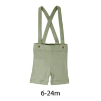 Organic Suspender Shorts-Bottoms-Loved Baby-6-9 M-Fern Green-bluebird baby & kids