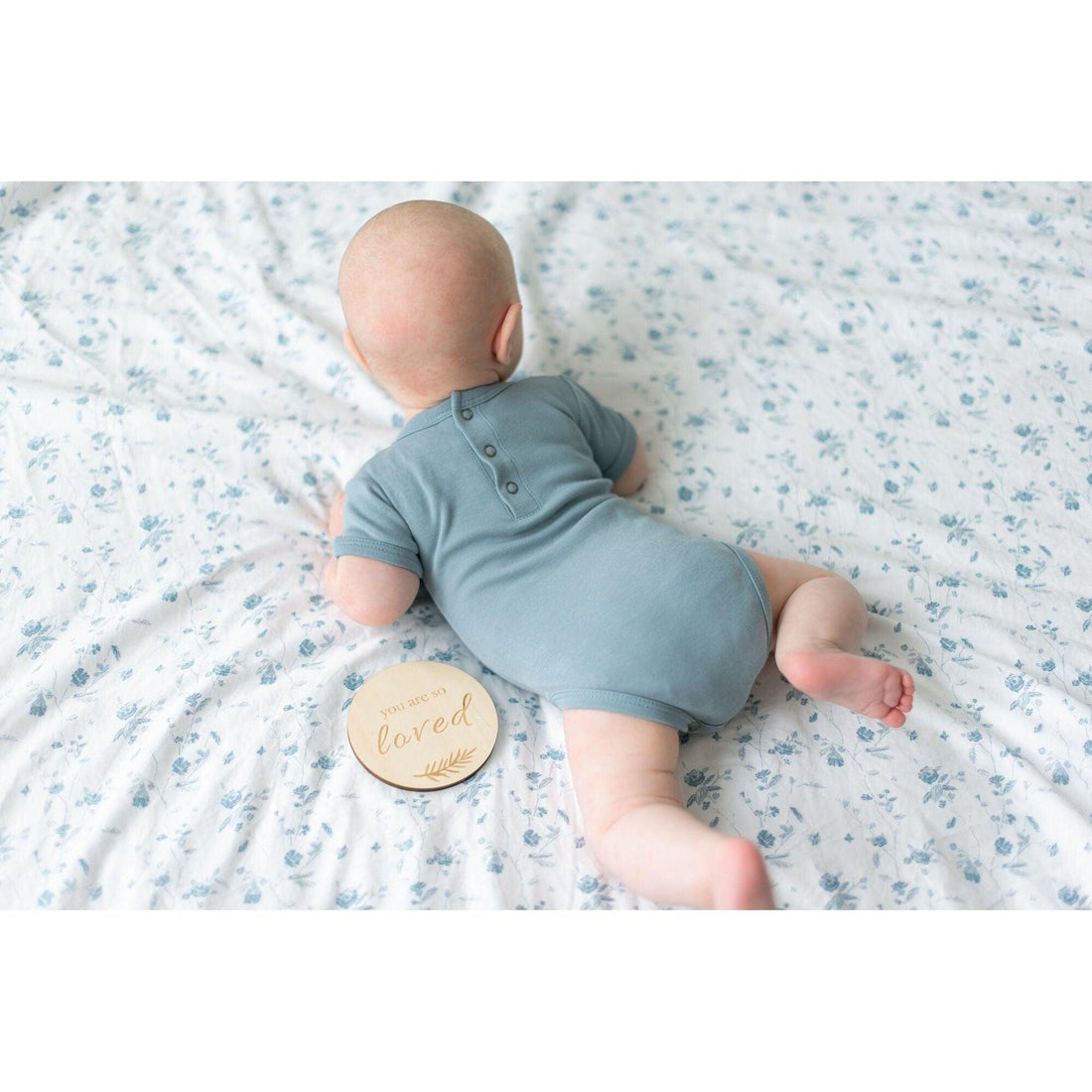Organic V-Neck Bodysuit-Bodysuits-Loved Baby-0-3 M-Pool-bluebird baby & kids