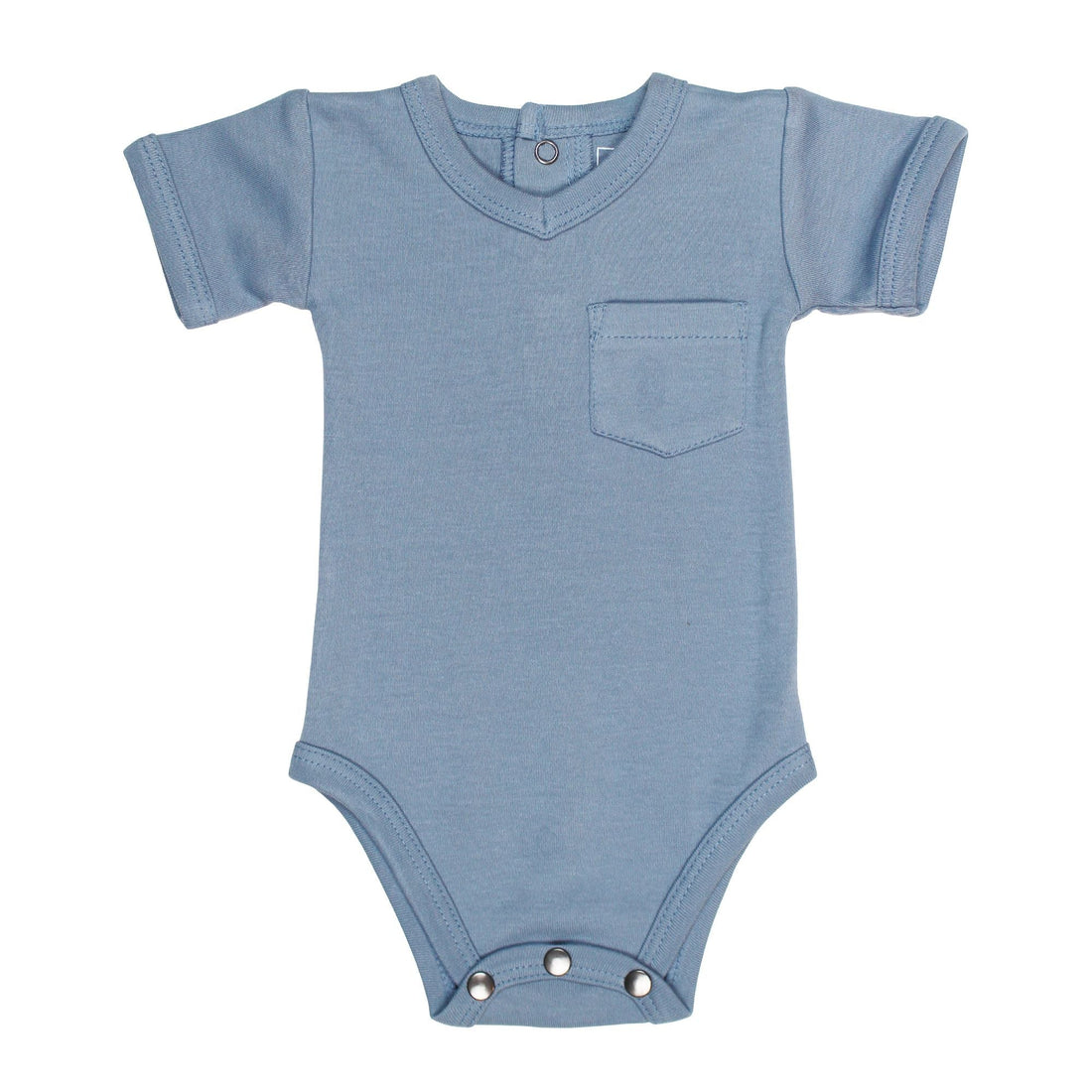 Organic V-Neck Bodysuit-Bodysuits-Loved Baby-0-3 M-Pool-bluebird baby & kids