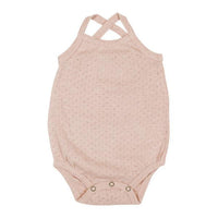 Pointelle Crossback Bodysuit-Bodysuits-Loved Baby-3-6 M-Mermaid Pink-bluebird baby & kids