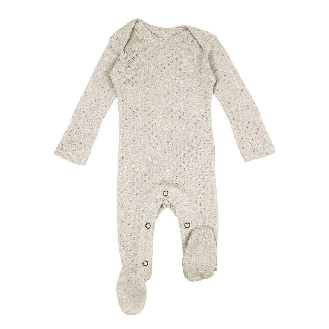 Stone Beige Pointelle Footie-Footies-Loved Baby-0-3 M-bluebird baby & kids