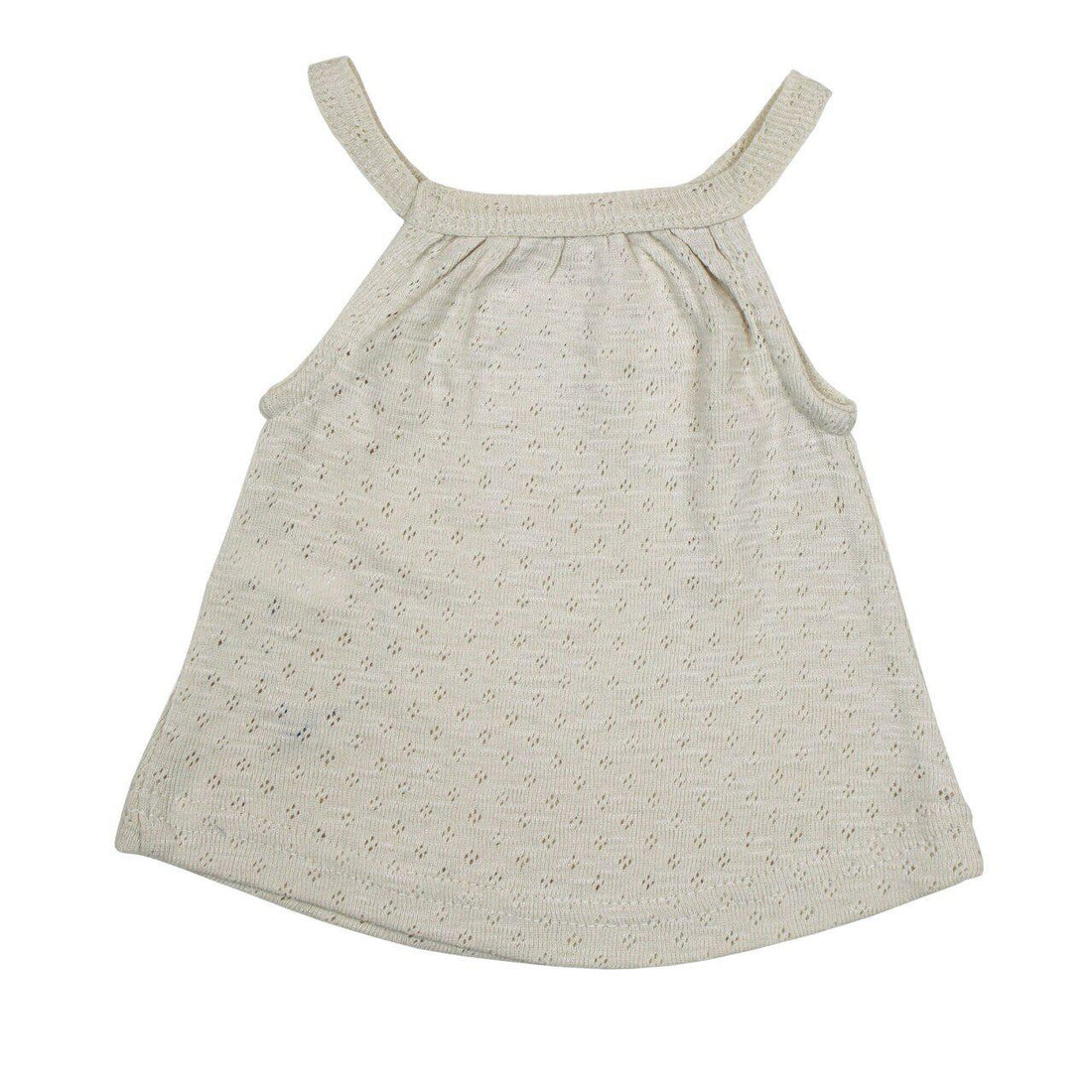 Stone Pointelle Halter Tank-Tops & Tees-Loved Baby-12-18 M-bluebird baby & kids
