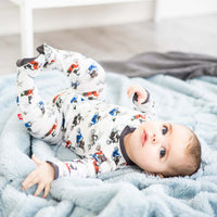 Hares on Hogs Magnetic Modal Footed Pajama-Pajamas-Magnetic Me-Newborn-bluebird baby & kids