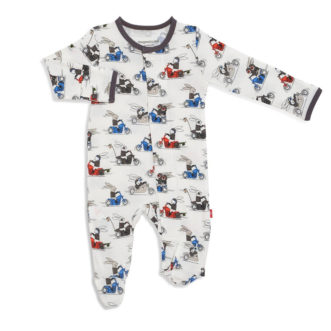 Hares on Hogs Magnetic Modal Footed Pajama-Pajamas-Magnetic Me-Newborn-bluebird baby & kids