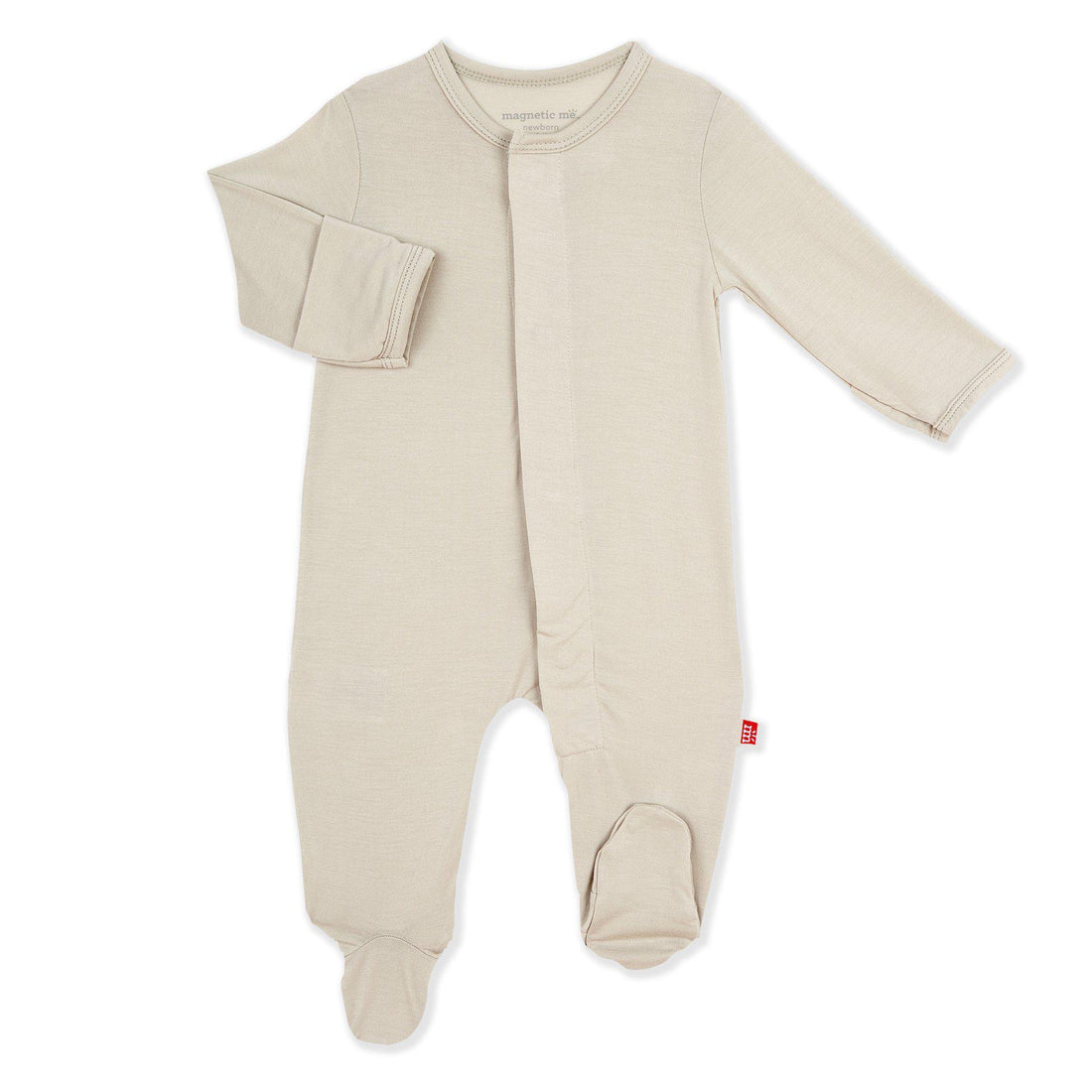 Nimbus Cloud Solid Gray Magnetic Footie-Pajamas-Magnetic Me-0-3 M-bluebird baby & kids