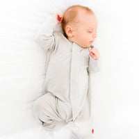 Nimbus Cloud Solid Gray Magnetic Footie-Pajamas-Magnetic Me-0-3 M-bluebird baby & kids